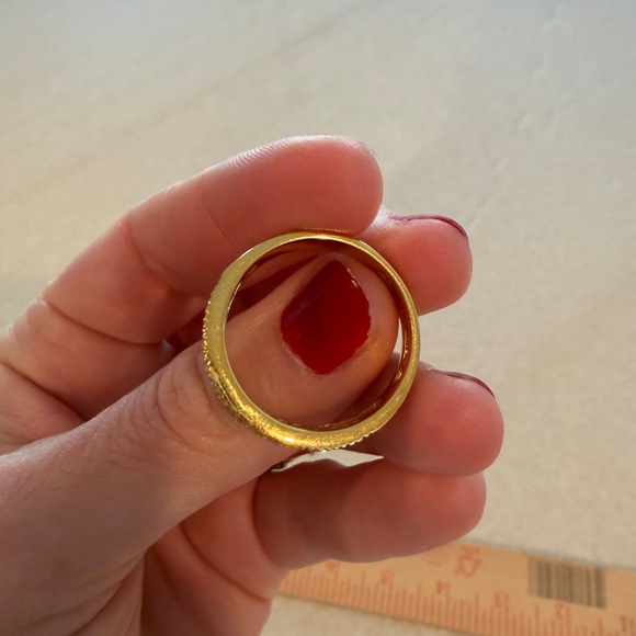 Elegant Vintage 14k Gold Electroplated Women's Ring - Picture 6 of 9